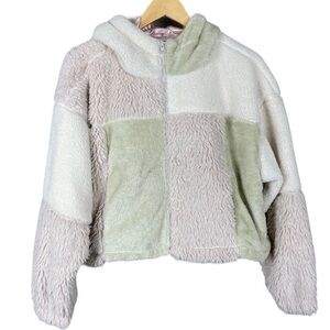 URBAN OUTFITTERS | NEW Colorblock Patchwork Teddy Sherpa Jacket size M Rare